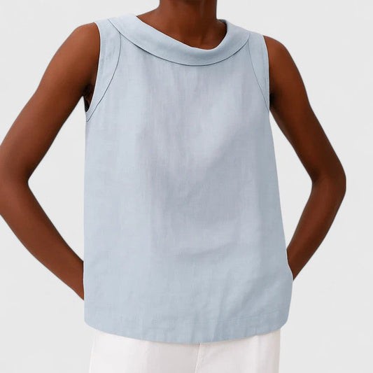 Anastine | Top elegante con Collo Enrollado