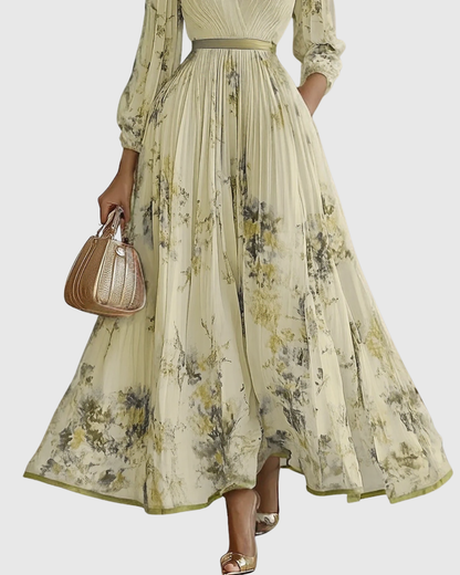 Abito Longue Plissée Élégante Rowella - Maxi Abito Fluido donna