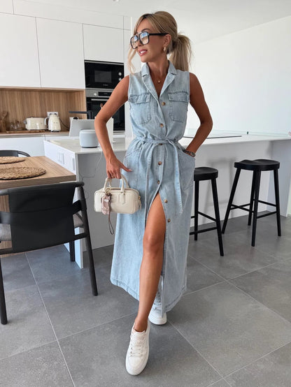 Louisa | Abito Maxi di Denim