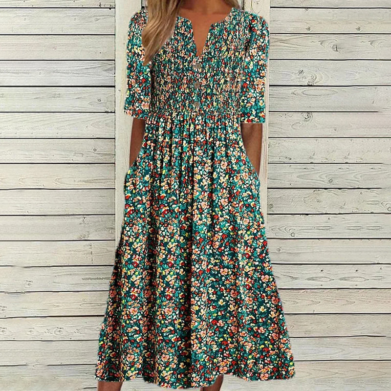 Jill | Abito Smock Jardín Pradera
