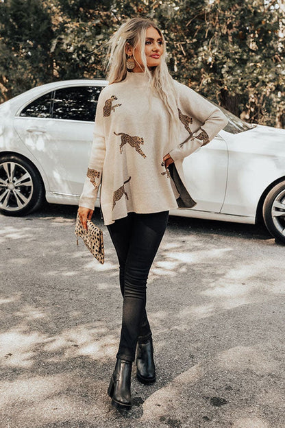 VITA – TOP CASUAL VINTAGE CON STAMPA DI TIGRE E LEOPARDO
