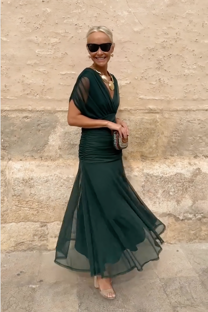 Louise | Abito maxi Elegante da festa con scollo a V