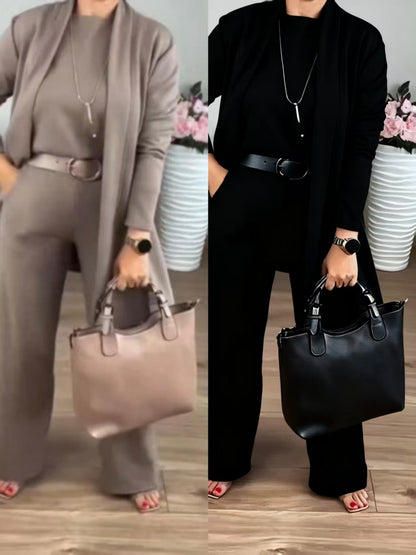 NATALIE - SET CLASSICO TRE PEZZI CON CARDIGAN