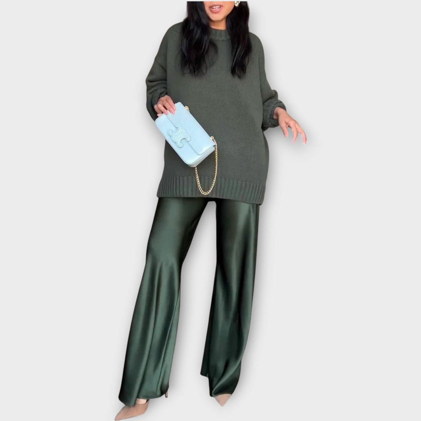 Set Satinado in Maglia Lussuoso e Rilassato