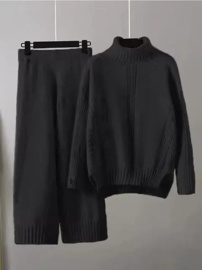 Scarlett - Set di Maglione di Collo alto Chic e Pantaloni Sueltos