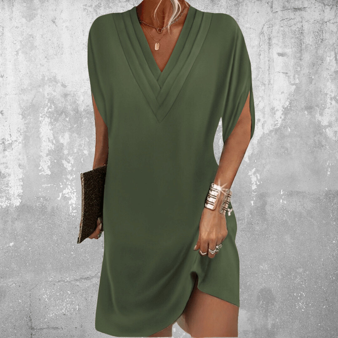 Liscia | Abito Tunica con Scollo a V Drapado