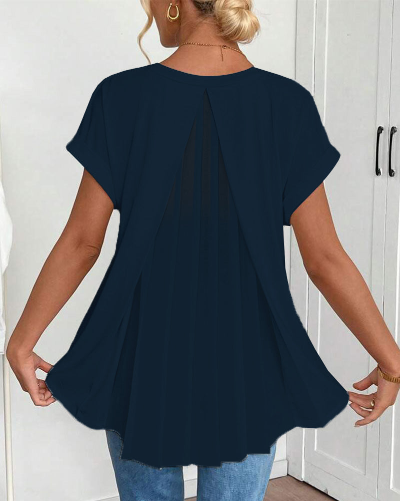 ESTRID - MAGLIETTA DI PATCHWORK CON MANICHE CORTE E STILE