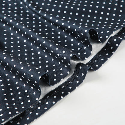 Mini Abito Senza maniche con Pois da donna con Vita Aderente