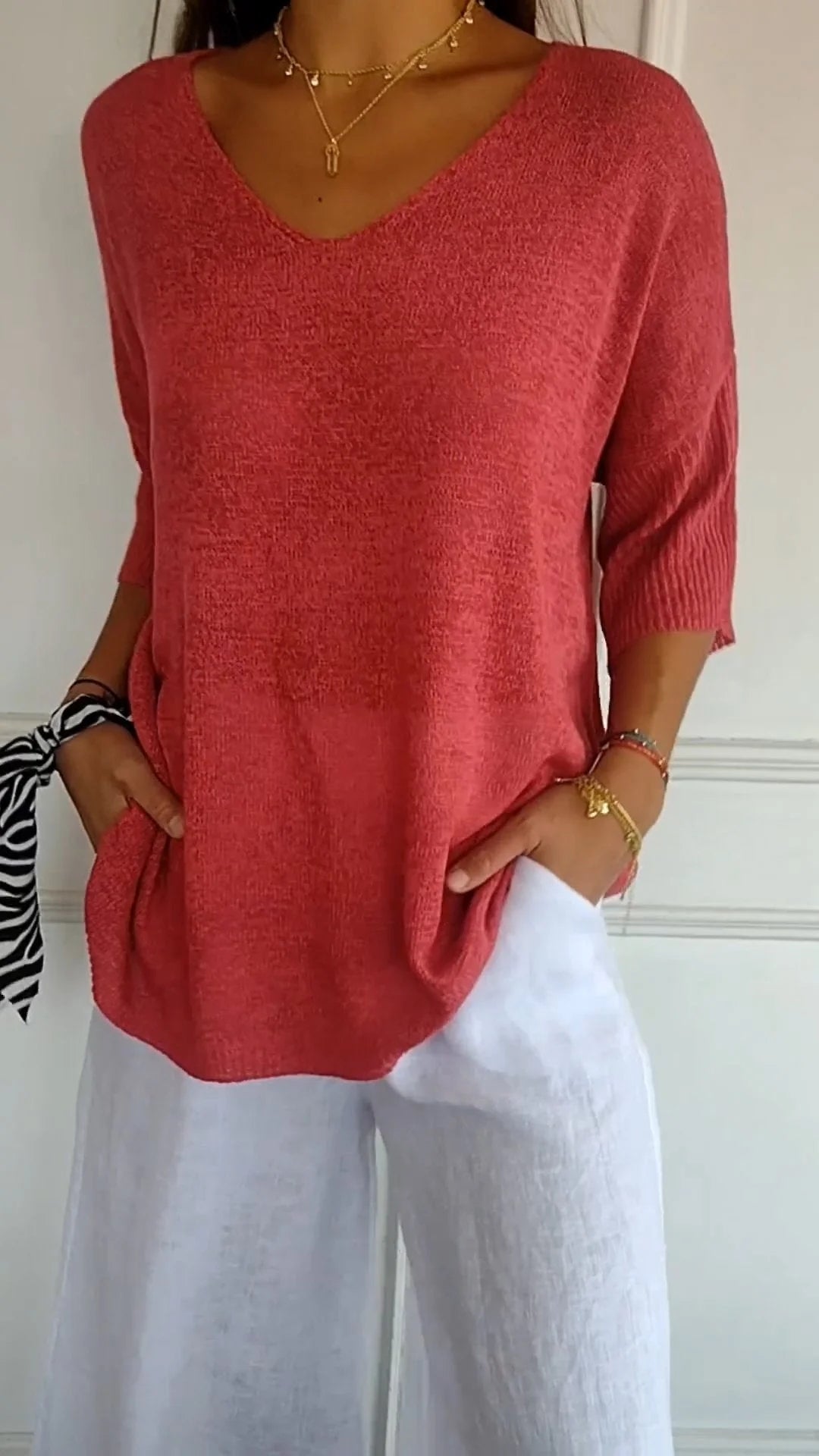 LILITH – TOP DI MAGLIA CON scollo a V