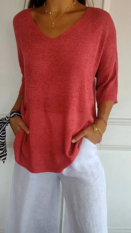 LILITH – TOP DI MAGLIA CON scollo a V