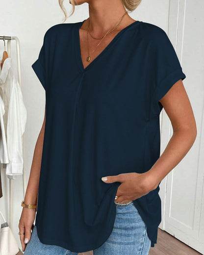 ESTRID - MAGLIETTA DI PATCHWORK CON MANICHE CORTE E STILE