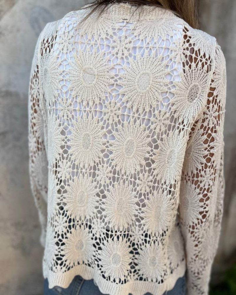 NALIE - Cardigan di Pizzo all'uncinetto