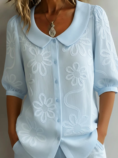 Aurélie — Blusa leggera floreale eleganza naturale