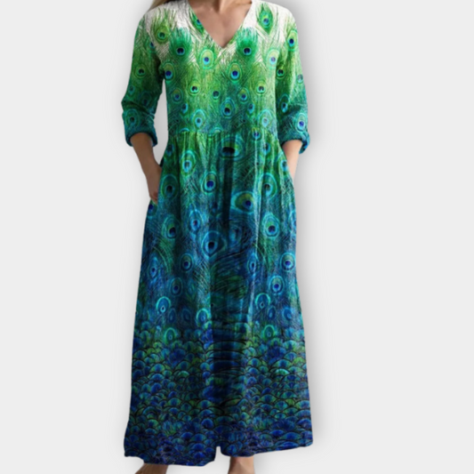 Wendelina | Abito maxi Boho Luxe Realizzato con Tessuto Premium Morbido