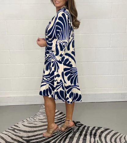 Fenella - Abito midi Impreso con Scollo a V