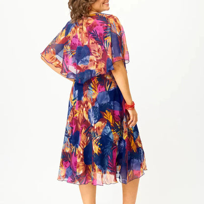 AYALA | ABITO DI CHIFFON COMODO TAGLIA PLUS