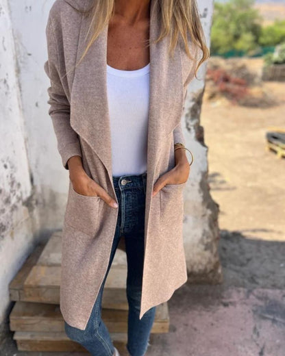 EIGONA - GIACCA CARDIGAN CASUAL CON REVERS