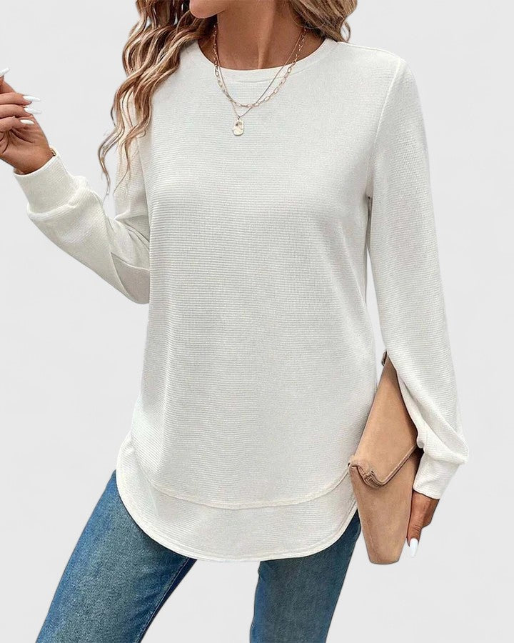 Nadyalyn | Elegante Manica lunga Collo rotondo