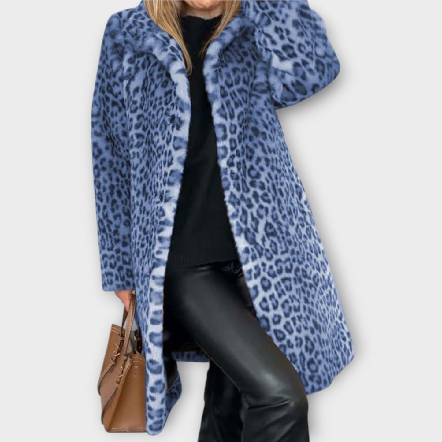 Cappotto leopardato in pelliccia sintetica Luxe