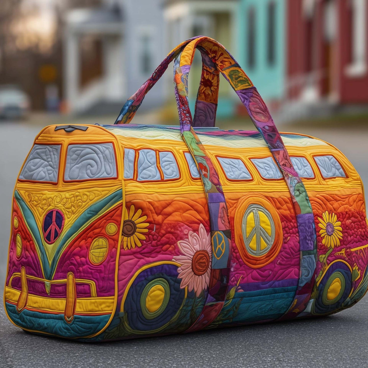 Luna – Borsa da Viaggio Trapuntata con Design Artigianale