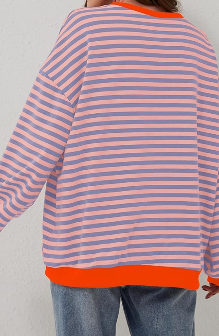 LINDA - MAGLIONE OVERSIZE A RIGHE
