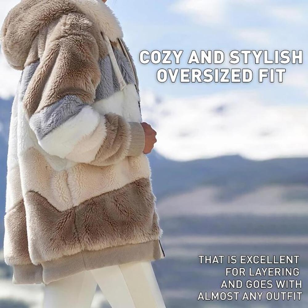 KAREN | Cappotto con cappuccio Oversize di Pelle Morbido e Calda