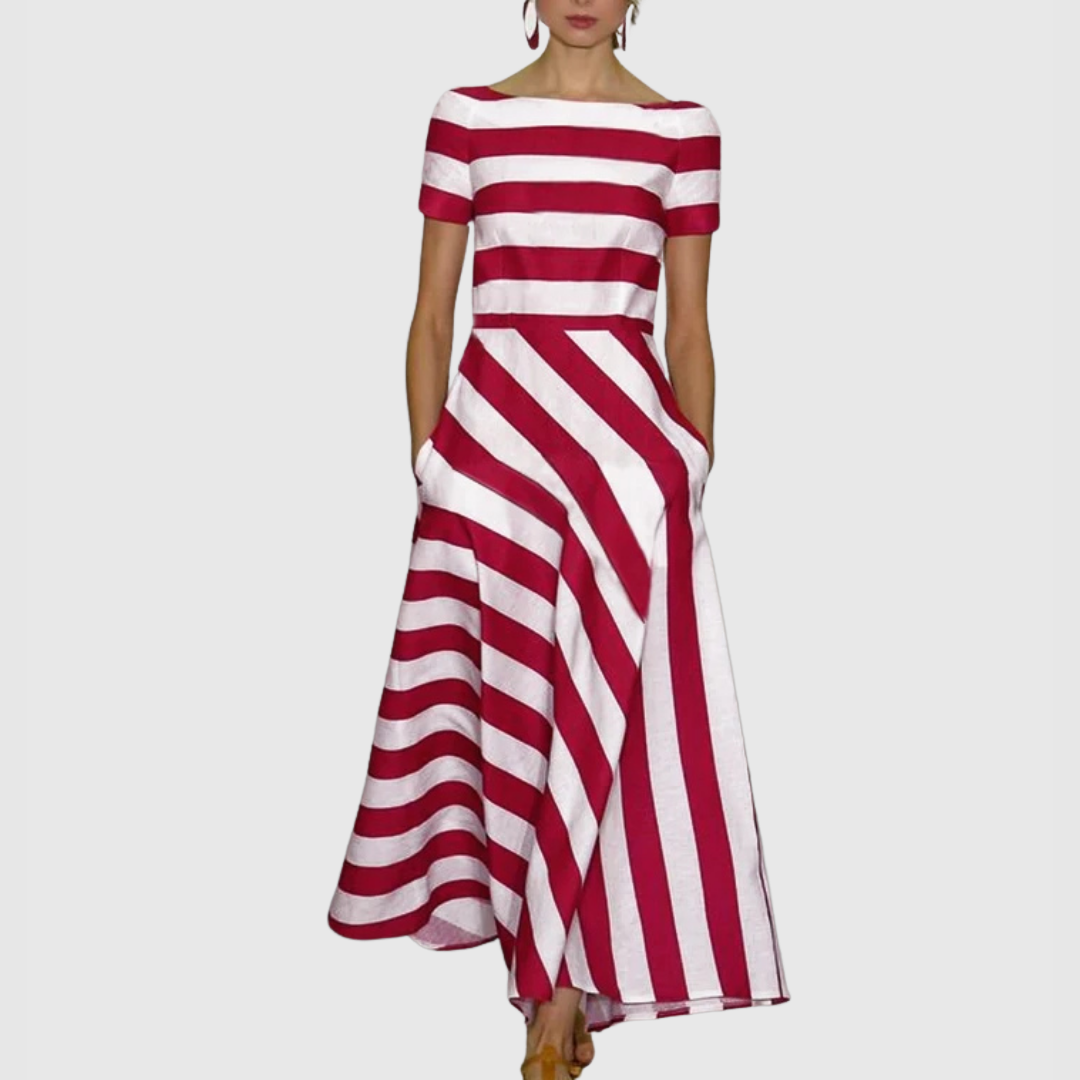 Madeline - Abito Maxi a righe con Spalle scoperte Vonda