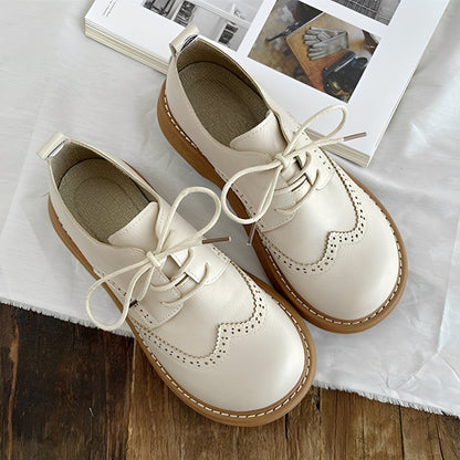 Vanessa - Classiche scarpe Oxford in pelle per donna