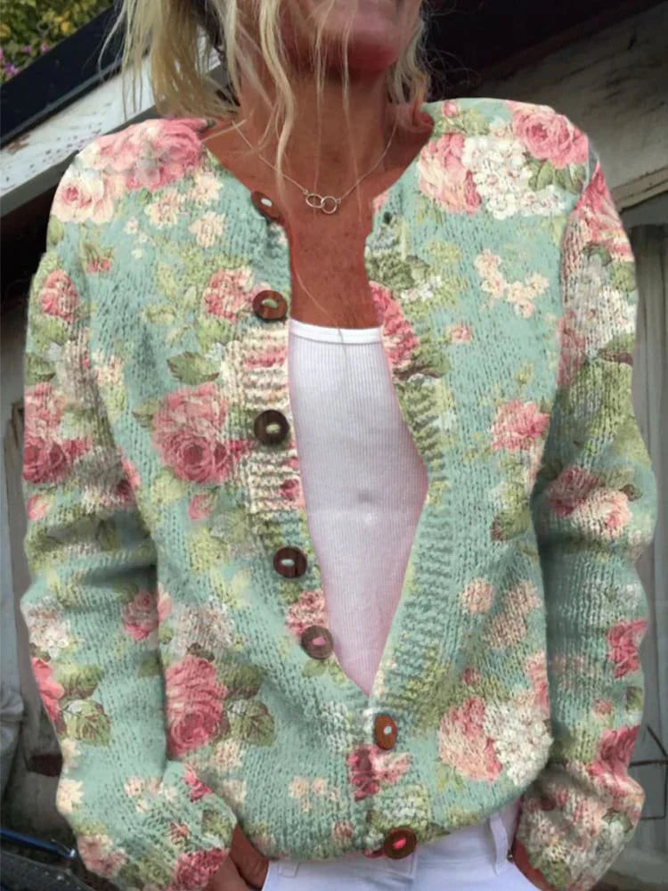 LILA | Cardigan di Fantasia Floreale