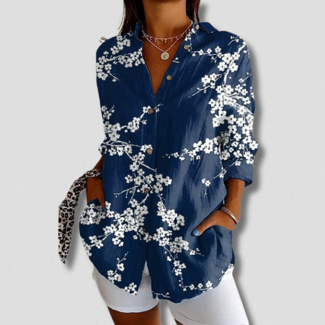 Fallon | Camicia di Bottoni a maniche lunghe con Stampa Floreale