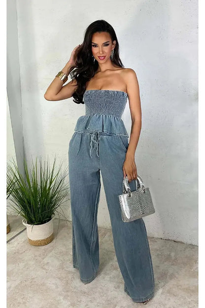 ISLA – SET DI DENIM STILOSO DI DUE PEZZI