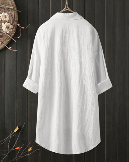 Olivia™ | Blusa Comoda e Larga di Tinta unita