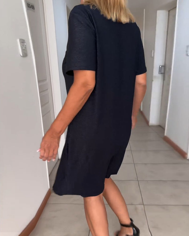 Michelle | Abito Casual Arrugado con scollo a V