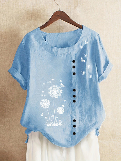 Hermione – Blusa con Stampa di Diente di Leone