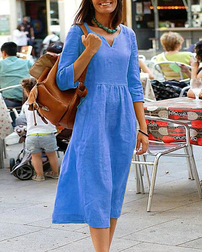 Rosalinde - Abito elegante di vita alta e taglio fluido
