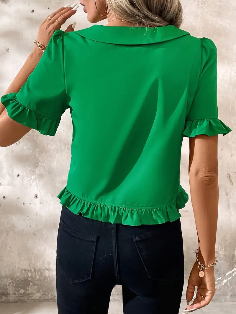Foteini - Blusa elegante a maniche corte