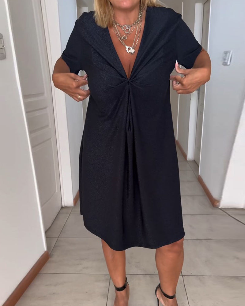 Michelle | Abito Casual Arrugado con scollo a V