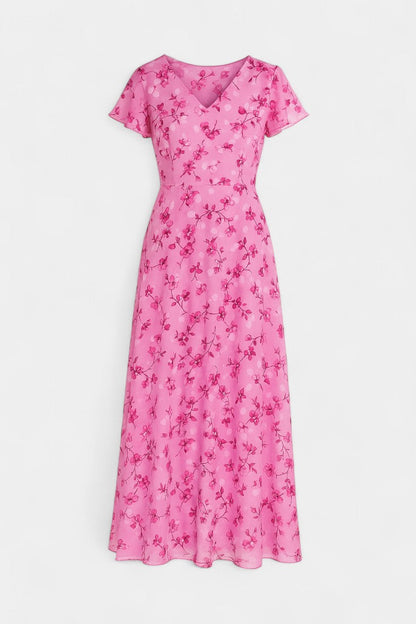 Amara Abito maxi Floreale con scollo a V