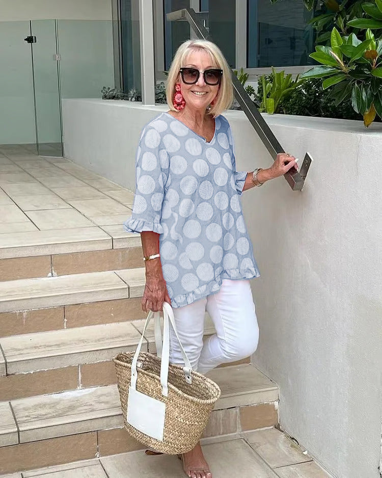 Lucienne – Blusa elegante con scollo a V