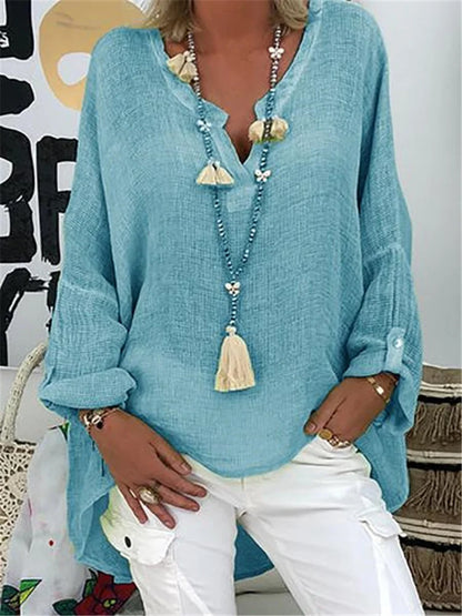 Caelina - Camicia Basic a maniche lunghe
