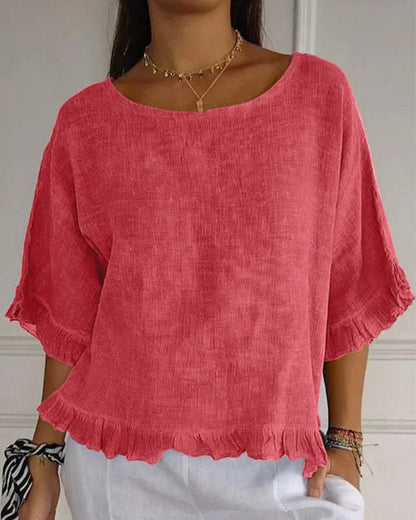 NABILA - CAMICIA DI LINO STILOSA