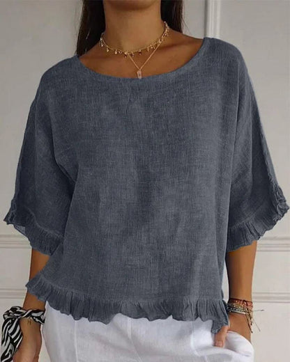 NABILA - CAMICIA DI LINO STILOSA