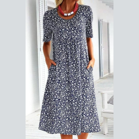 WINNY - ABITO MIDI CHIC CON STILE FLOREALE