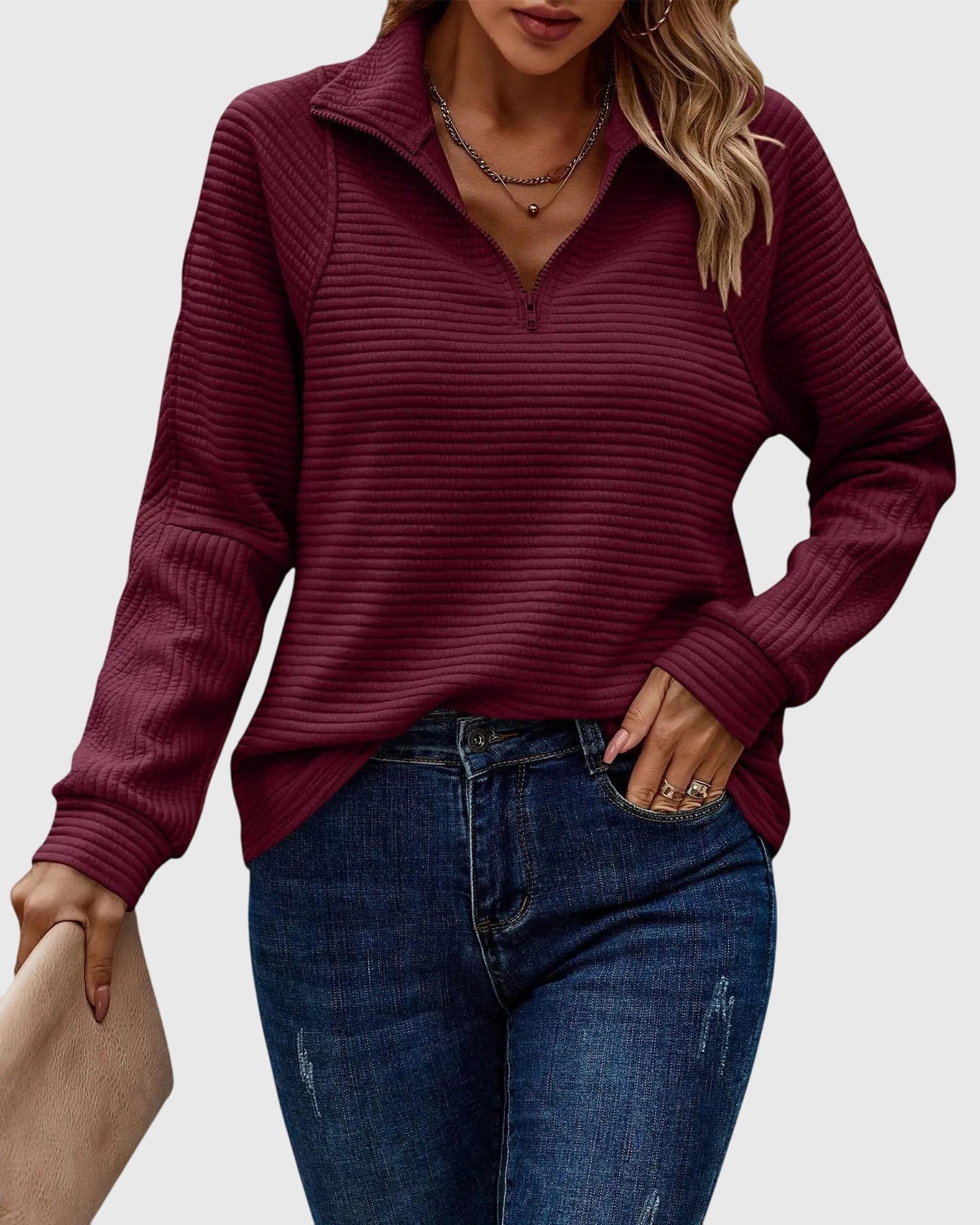 Molly | Maglioned elegante mezza zip
