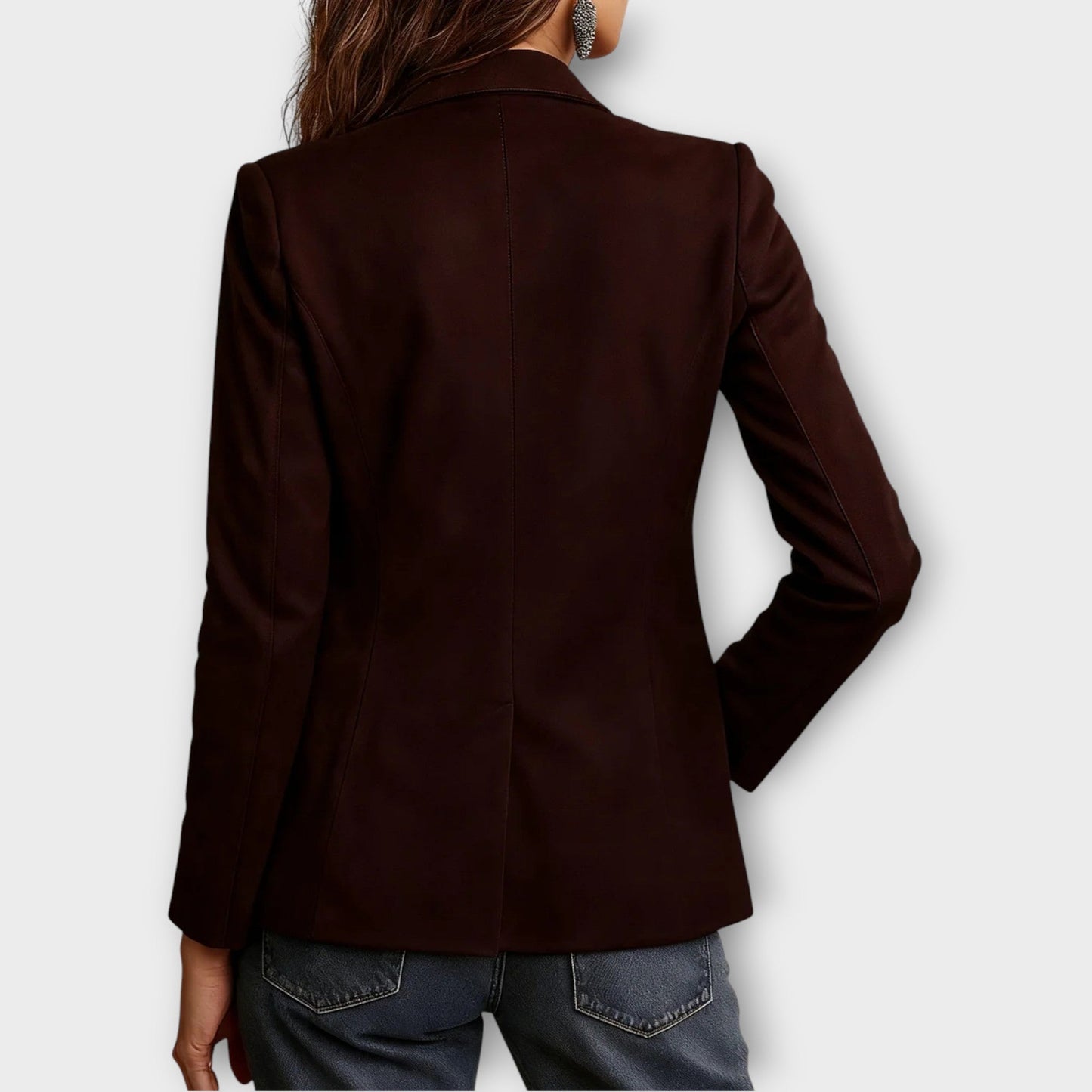 Blazer vintage in camoscio marrone