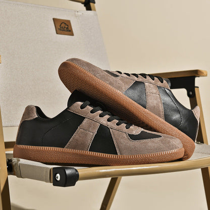 Irene - Sneakers eleganti in pelle e lona per donna