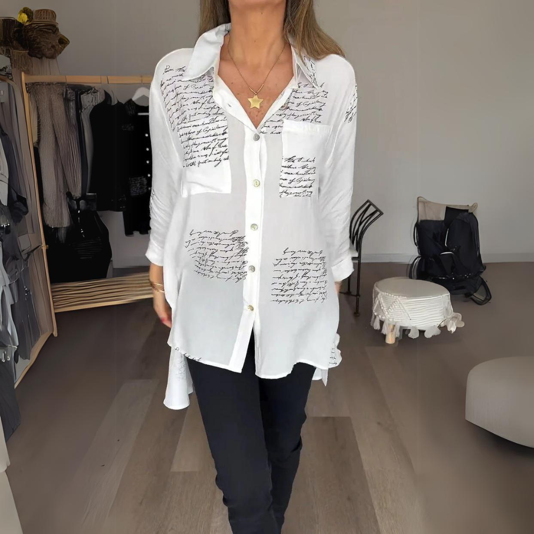 Skylar – Camicia di bottoni manuscrita