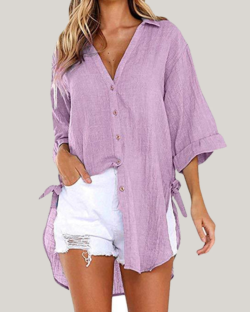 Camicia Larga con Lazos nei Lados