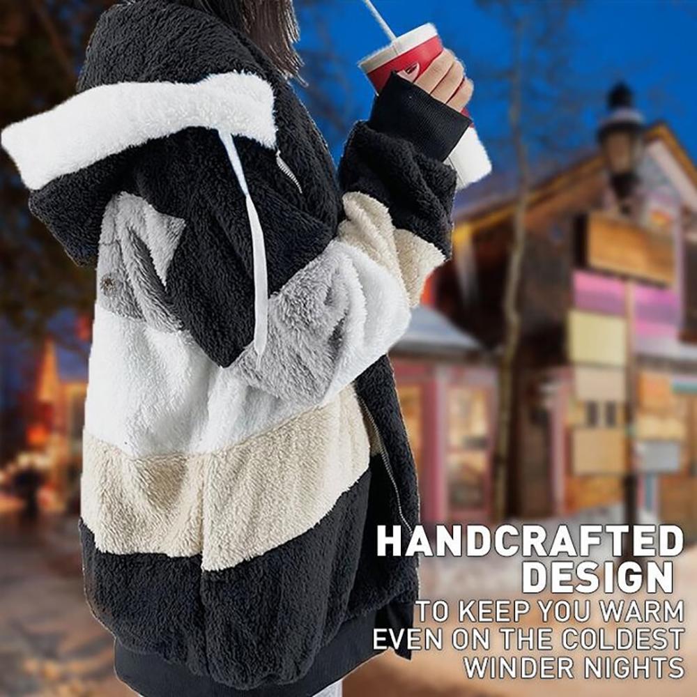 KAREN | Cappotto con cappuccio Oversize di Pelle Morbido e Calda