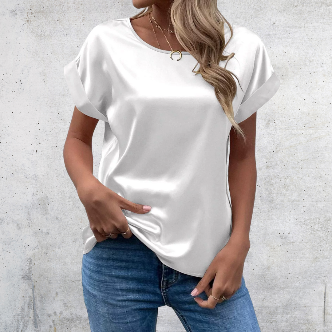 Mabel – Blusa con Maniche Arremangadas